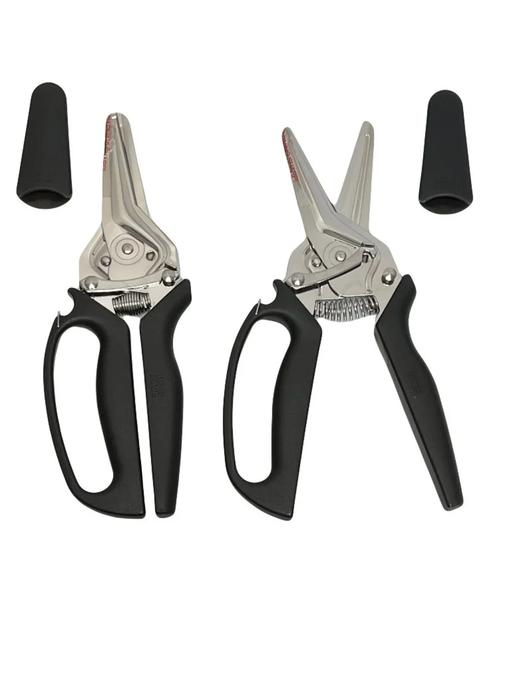 Kuhn Rikon 3-in-1 Shears with Loop Handles Set of 2 BLACK NEW